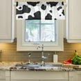 thumbnail image 2 of Coolnut Cow Windows Valance Curtains, Double Layer Short Blackout Window Topper Treatment for Bathroom,Kitchen,Living Room,Cafe Decor,54x18Inch,only 1 Panel, 2 of 6