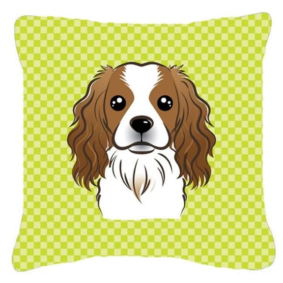 Dog Face Checkerboard Design Fabric Decorative Pillow