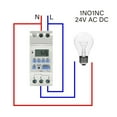 thumbnail image 3 of EJYWPSWD Ac Dc12v 24v 48v 110v 220v 1no1nc 1no 15a 30a Thc Din Rail Weekly 7 Days Programmable Digital Time Switch Relay Timer Controller, 3 of 8