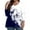 0-dark blue, variant on Womens Fall 3/4 Length Sleeve Tops 2024 Fashion Plus Size Shirts 3/4 Sleeve V Neck Floral Print T-Shirts Dressy Casual Tshirts Fall Clothes for Women 2024 silver 3X-Large
