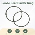 thumbnail image 3 of Uxcell 36Pcs Loose Leaf Binder Rings, 2.8 Inch Metal Open Card Rings Heavy Duty Book Rings for Key Index Card Rings Paper Rings Office, Black, 3 of 7