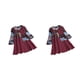 thumbnail image 4 of Qarigey Blusa de manga larga con cuello y estampado extragrande para mujer de primavera Vino Tinto/XXXXL 2piezas Qarigey CBP336563, 4 of 5