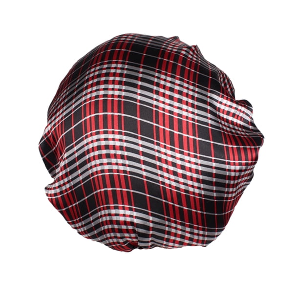 Bonete de pelo de ancho de ancho Blimmed Cabeza de baño Bufanda de dormir Tapa de Moda Softness Sombrero Turbans Cubierta Cubierta Cabello Peluques Para Mujeres Dormir Plaid sidaley AP008211-02