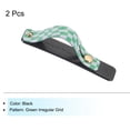 thumbnail image 3 of Uxcell 2 Pcs Phone Loop Finger Holder Silicone Phone Strap Grip Holder Black (Green Irregular Grid), 3 of 7