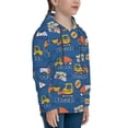 thumbnail image 3 of Daiia Construction Vehicles for Boys Fashion Hoodies & Sweatshirts with Kangaroo Pocket,Hooded Sweatshirt for Kid, Breathable& Moisture Wicking-X-Large, 3 of 6