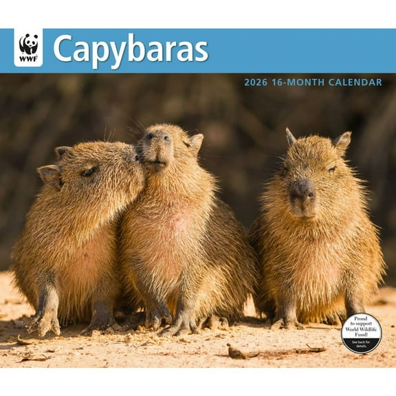 Carousel Calendars, Capybara WWF 2026 Wall Calendar