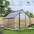 thumbnail image 2 of EastVita 8x14 ft Walk-In Greenhouse Kit Clear Pop-up Greenhouse Black, 2 of 8