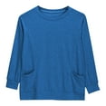 thumbnail image 2 of Ndbuld The Children's Place Girls' Long Sleeve Basic Layering T-Shirt Blue 130cm/51in 8Y, 2 of 7