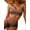 ZB Coffee, variant on Eytino Women's Bikini Sets Colorblock Trim 2 Piece Swimsuit High Waisted Bathing Suits for Women Scoop Neck Adjustable Spaghetti Straps Bikini Swimwear Pink M