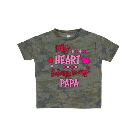 

Inktastic My Heart Belongs to My Papa Gift Toddler Boy or Toddler Girl T-Shirt
