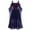 Navy, variant on Pntutb Womens Plus Size Dresses Solid Cold Shoulder Butterfly Sleeve Lace Up Halloween Dress Wine L