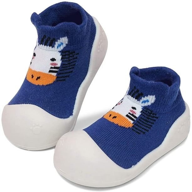 Chaussons chaussettes bébé avec semelle antidérapante (12-24 Mois