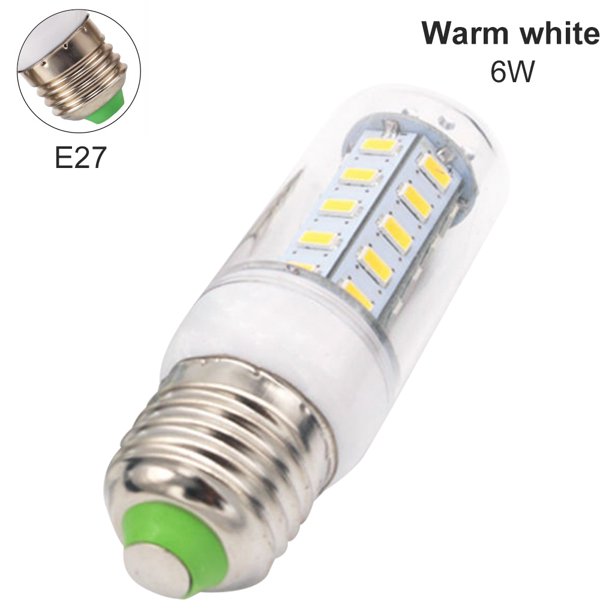 Billuyoard Bombilla LED de maíz cubierta transparente portátil iluminación lámpara de noche decoración del hogar E27 6W Iluminación novedosa Blanco cálido E27 Tipo 2 Billuyoard HA002054-02B