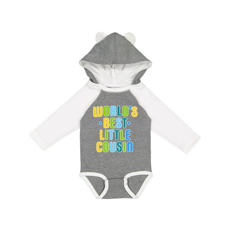 

Inktastic Worlds Best Little Cousin Gift Baby Boy Long Sleeve Bodysuit