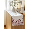 thumbnail image 5 of Table Runner 90 Inches Long for Kitchen Dining, Watercolor Flowers Dresser Scarf Farmhouse, Dining Table Decorations for Wedding/Parties, Spring Pink Ink Floral Botanical 13 x 90 In, 5 of 8