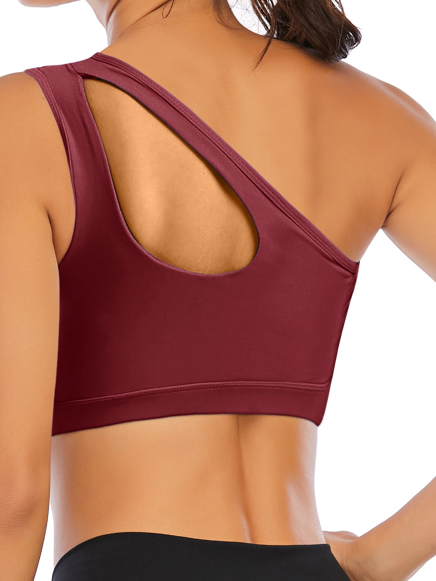 Seamless Activewear One Shoulder Sports Bra and Shorts Gym Fitness