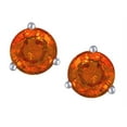 thumbnail image 2 of Star K� Round 6mm Simulated Orange Mexican Fire Opal Three 3 prong Martini push back Stud earrings, 2 of 9