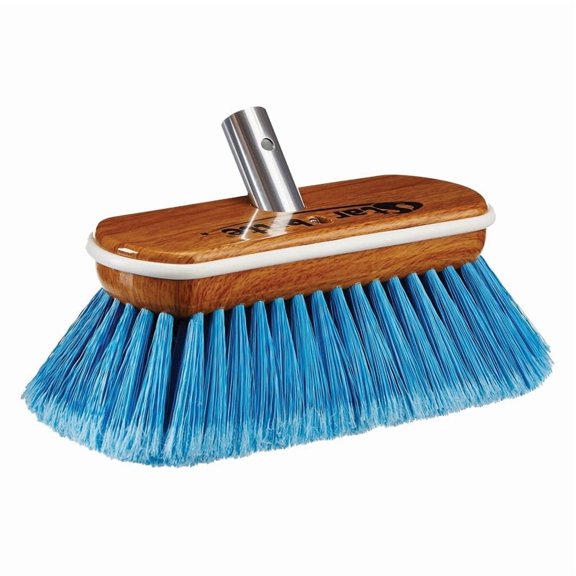 Starbrite 40171 8" Synthetic Wood Block Brush with Bumper, Medium, Blue - 040171