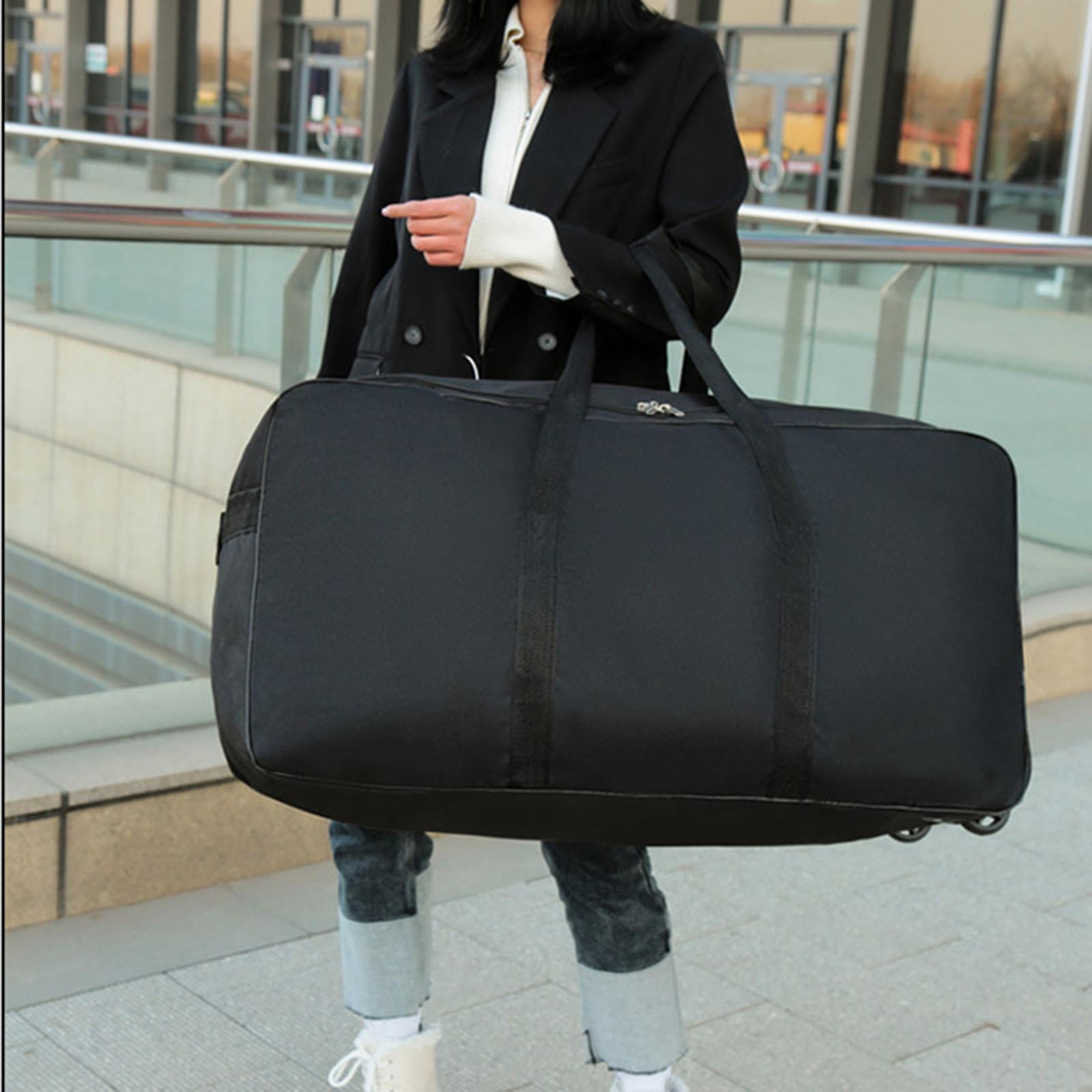 Rolling Duffle Bag with Wheel with Zipper Sturdy for Comforters Cloakroom Holiday