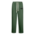 thumbnail image 4 of Mens Casual Joggers Pants Cotton Drawstring Chino Hiking Pants Outdoor Sweatpants with Pockets Joggers Sweatpants ,L-Dark Green, 4 of 6