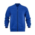thumbnail image 2 of Men's Sweatshirt Full Zip Up Stand Collar No Hood Casual Jackets with Pockets Long Sleeve Mock Neck Fall Warm Coats, XL, 2 of 10
