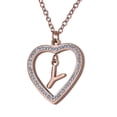 thumbnail image 2 of Collar de Mujer Corazón con Inciales LuckyLy, Modelo Adina rosa UNITALLA, 2 of 7