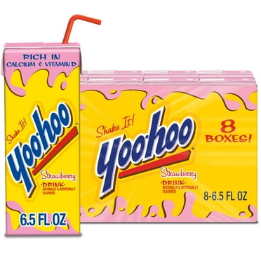 Yoo-hoo Strawberry Drink, 6.5 fl oz, 8 Pack Boxes