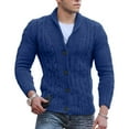 thumbnail image 5 of Mens Cable Knit Cardigan Sweater Shawl Collar Loose Fit Long Sleeve Casual Cardigans, 5 of 5