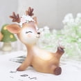 thumbnail image 1 of JM Estatuilla de alce de reno Estatuilla de ciervo Estatuilla de animal de Navidad Estatuilla decorativa Estatuilla de Navidad Decoración de fiesta de Navidad Mesa (D) JM RV021031-00751SDJ, 1 of 2