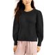 thumbnail image 1 of I-N-C Womens Volume-Sleeve Pullover Sweater black S, 1 of 1