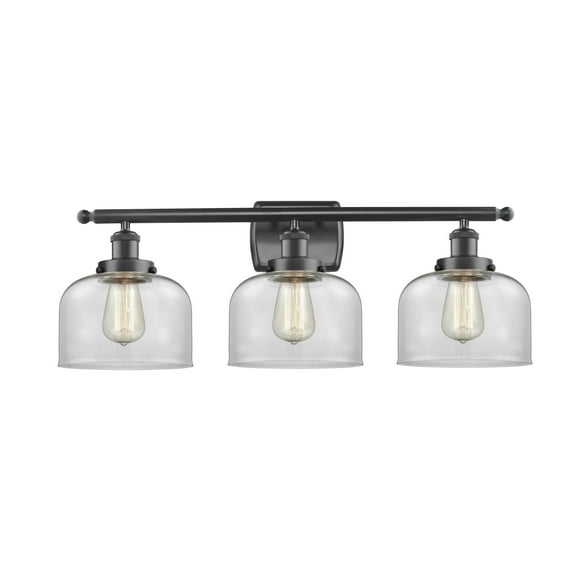 Innovations Lighting 916-3W Large Bell Large Bell 3 Light 26" Wide Vanity Light - Black