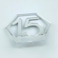 thumbnail image 4 of Moyic Paquete de 15 signos de número de hexágono acrílico Festival boda fiesta cumpleaños asiento tarjeta Hotel restaurante café Decoración Kits de decoración para fiestas Oro Moyic HA073737-01, 4 of 6