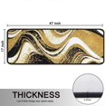 thumbnail image 5 of Kitchen Rugs Sets Of 2,Black Marble Gold Wave Pattern Anti Fatigue Kitchen Mat Rugs Non Slip Washable,Decorative Kitchen Floor Mats for Kitchen,Sink,Laundry,17"x47"+17"x47", 5 of 5