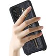 thumbnail image 2 of Samsung Galaxy A53 5G Phone Case for Women with Card Holder,Samsung A53 Case Wallet Crossbody Lanyard with Strap,Credit Card Slots Kickstand Case with Ring Holder,6.5 Inch,Black Leopard, 2 of 14