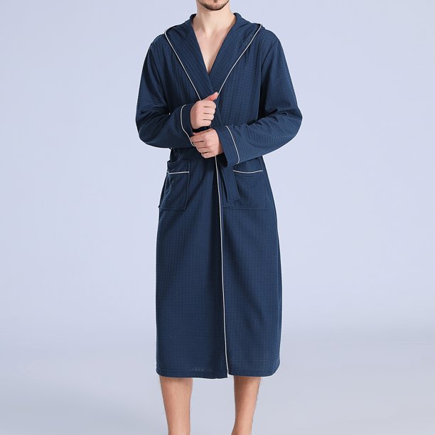 Hombres invierno cálido camisón pareja albornoz hombres y mujeres otoño e invierno camisón Pompotops qyievc7110