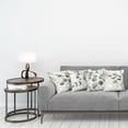 thumbnail image 5 of Ryan; Eucalyptus Throw Pillow Cushion Cover Set of 4, Watercolor Branches with Geometric Polygonal Shapes on Marble Print, Decorative Accent Double-Sided Printing, 18", Blue Grey Sand Brown, 5 of 8