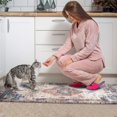 thumbnail image 4 of Boho Vintage Blue Carpet Kitchen Rugs and Mats Sets Of 2, Funny Kitchen Decoration Rubber Backing Non-Slip Absorbent Mats for Sink Waterproof Runner Rug for Laundry Room 17x30+17x48inch, 4 of 7