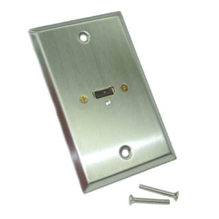 75-697 - Plaque Murale USB A FEM Métal Acier Inoxydable