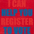 thumbnail image 3 of CafePress - I CAN HELP YOU REGISTER TO VOTE VOLUNTEER VOTER T - Womens Football Shirt, 3 of 4
