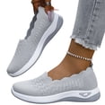 thumbnail image 6 of IEMIEMIEM Women's Loafer Shoes Mesh Non Slip Slip On Casual Ballet Flat Nurse Walking Sneakers Knit Round Toe Casual Memory Foam Orthopedic Shoes White 9 Wide, 6 of 8