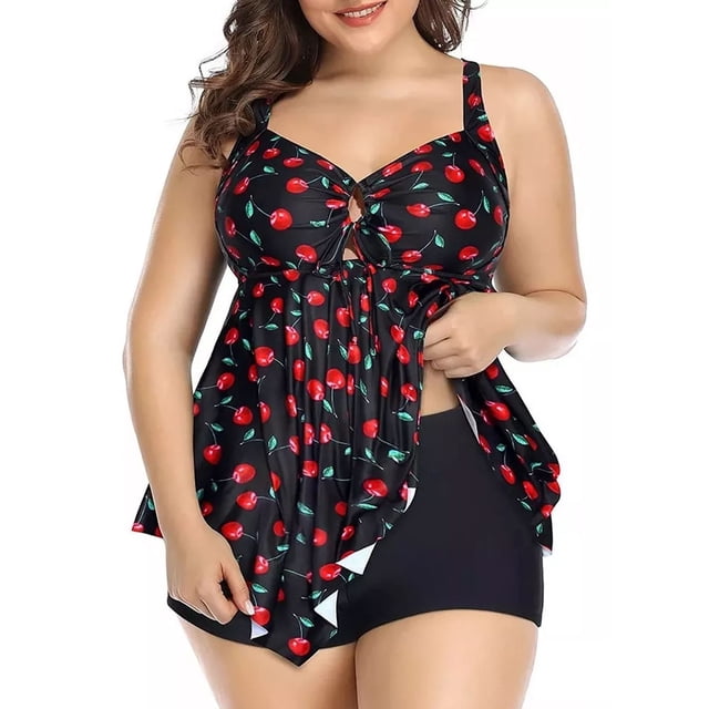 Traje De Baño Mujer Dos Piezas Talla Grande Dama Bañadores