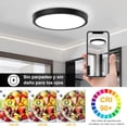 thumbnail image 2 of Lámparas para Recámara 40cm 36W 3000K/4000K/6500K Lámpara de Techo LED para Baño, Cuadrada Plafon Modernas para Cocina/Pasillo/Baño/Sala Temperatura de Color Brillo Ajustable (Negro, Redondo), 2 of 8