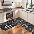 thumbnail image 3 of Kitchen Rugs Sets Of 2,Black Halloween Letter Bat Pattern Anti Fatigue Kitchen Mat Rugs Non Slip Washable,Decorative Kitchen Floor Mats for Kitchen,Sink,Laundry,17"x47"+17"x47", 3 of 5