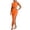 Red, variant on Women's 2 Piece Halter High Waist Slit Hem Rib Midi Bodycon Skirt Casual Beach Vacation Outfits Blue M
