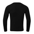 thumbnail image 5 of JTieacloth Men's Pullover Sweaters Male Autumn And Winter Smooth Comfortable Lightweight Drapey Soft Skin Friendly Textured Slim Fitting Round Neck Long Sleeved Sweater(Black), 5 of 5