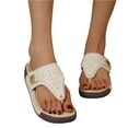 thumbnail image 5 of Willtoo Women Wedge Sandals Platforms Open Toe Chunky Heels Hollow Slippers Slip on Vintage Wide Width Non-Slip Summer Dressy Solid Color Fashion Walking Comfort Beach Outdoor Shoes, 5 of 5