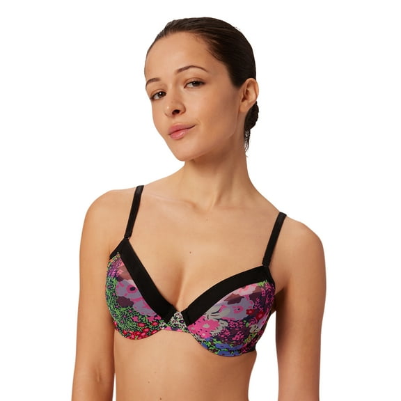 Parade Mesh Floral Print Underwire Demi Bra, Sizes XS to 3XL