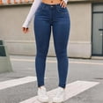 thumbnail image 2 of Women's High Waist Skinny Jeans - Moderate Stretch Denim Pants, Blue Size XXXXL, 2 of 5
