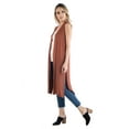 thumbnail image 2 of 24/7 Comfort Apparel Women's Sleeveless Long Cardigan Vest with Side Slit, 2 of 4