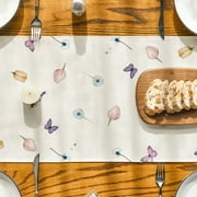 Sm:)e Lavender Tulip Floral Table Runner for Spring Summer 13 x 72 Inch